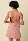 Peach Stripe Mini Dress