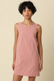 Peach Stripe Mini Dress