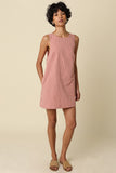 Peach Stripe Mini Dress