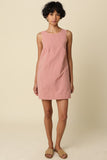 Peach Stripe Mini Dress