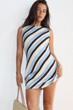 Diagonal Stripe Mini Dress