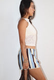 Lace High Neck Halter Top