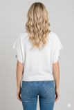 Chic Short Sleeve Sweater (Off White)