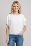 Chic Short Sleeve Sweater (Off White)