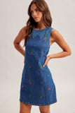 Strawberry Denim Dress
