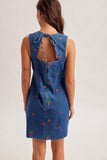 Strawberry Denim Dress