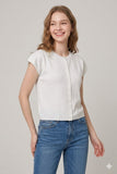 Charming Short Sleeve Cardigan (Off White)