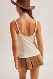 Raegan Lace Trim Cami (Cream)