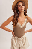 Raegan Lace Trim Cami (Olive)