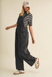 Washed Black Overalls
