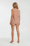 Apricot Stripes Top & Shorts Set