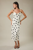 Cowl Neck Sleeveless Slip Midi Dress