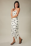 Cowl Neck Sleeveless Slip Midi Dress