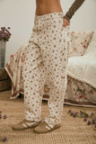 Floral Ecru Denim Pattern Jeans