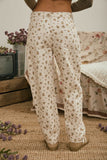 Floral Ecru Denim Pattern Jeans