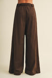 Carolina Sueded High-waist Pleated Trousers