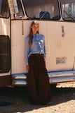 Carolina Sueded High-waist Pleated Trousers