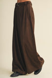 Carolina Sueded High-waist Pleated Trousers