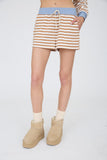 Striped Contrast Ribbed Waist Knit Shorts