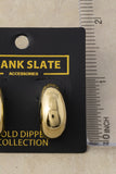 Stainless Steel Chunky Teardrop Earrings (Gold)