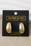 Stainless Steel Chunky Teardrop Earrings (Gold)
