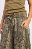 Low Rise Camo Print Barrel Pants
