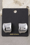 C Hoop Earrings (Silver)