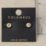 CZ Clear Earrings (Gold)