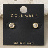 CZ Clear Earrings (Gold)