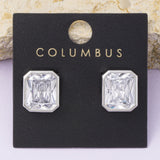 Clear CZ Earrings (Silver)