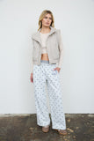Cropped Mock Neck Snap Puffer Vest (Cement)
