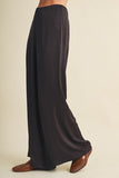 Chocolate Fondant Wide Leg Slim Pants