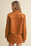 Studded Suede Jacket (Chestnut)