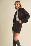 Studded Suede Jacket (Choco Fondant)
