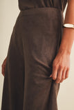 Wide-leg Sueded Knit Trousers
