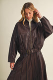 Belted Dropped Shoulder Jacket