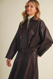 Belted Dropped Shoulder Jacket