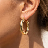 Gold Dipped 30mm Hoop Earrings