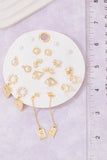 10 Pair Assorted Heart Pearls Earrings Set