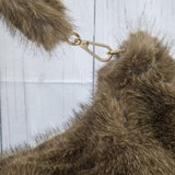 Soft Plush Oversized Shoulder Bag (Brown)