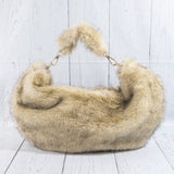 Soft Plush Oversized Shoulder Bag (Ivory)