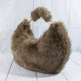 Soft Plush Oversized Shoulder Bag (Brown)