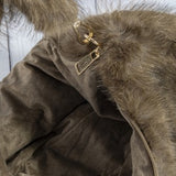 Soft Plush Oversized Shoulder Bag (Brown)