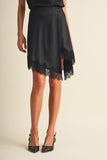 Black Lace Midi Skirt