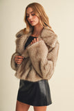 Cropped Faux Fur Jacket