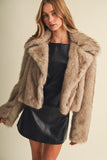 Cropped Faux Fur Jacket