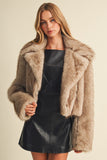 Cropped Faux Fur Jacket