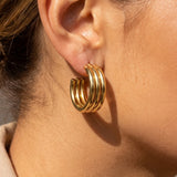 Stainless Steel Earrings (Gold)