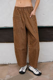Pinstripe Patch Pocket Barrel Denim Jeans