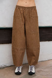 Pinstripe Patch Pocket Barrel Denim Jeans